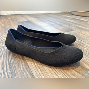 ROTHYS ROTHY’S KNIT BALLET FLAT BLACK ROUND TOE SIZE 11